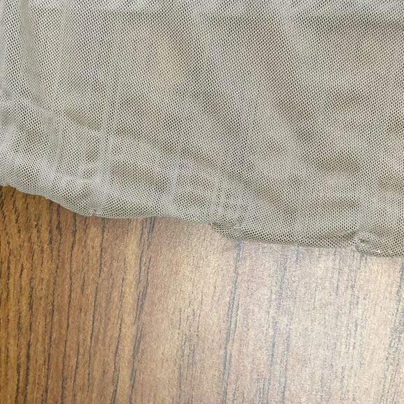 Matilda Jane Sz Small Taupe Babydoll Style Tunic Top Mesh Overlay Knit - Picture 10 of 11